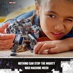 Armadura mecánica de juguete LEGO Marvel War Machine con 3 tiradores