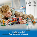 Lego City Fire Command Camión De Bomberos Con Drones Y 3 M
