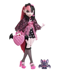 Muñeca de moda Draculaura, Monster High: accesorios y mascotas