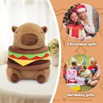 Peluche Ponjauk Hamburger Capybara de peluche de 45 cm