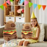Peluche Ponjauk Hamburger Capybara de peluche de 45 cm
