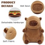 Peluche Ponjauk Hamburger Capybara de peluche de 45 cm