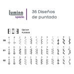 Máquina De Coser Recta Lumina Spezia Uva 36 Diseños De Puntada