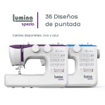 Máquina De Coser Recta Lumina Spezia Azul 36 Diseños De Puntada