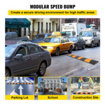 Vevor Bump Hump De Goma Para Garaje Paquete De 2 Canales,