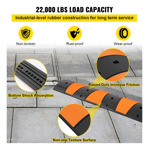 Vevor Bump Hump De Goma Para Garaje Paquete De 2 Canales,