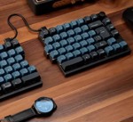 Teclado Mecanico Split Keychron Q11 Qmk Knob Rgb Hotswap Red