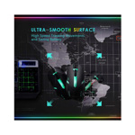 Mouse Pad Rgb Gamer Mapa Mundi 90x40cm C/ Islas Malvinas