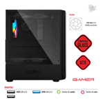 Gabinete LevelUp Gamer Cassiopeia Atx Vidrio Templado X1 Fan