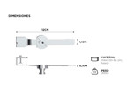 Cerradura Para Vidrio Gadnic Puerta Corrediza Mueble Ventana