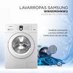 Lavarropas Samsung WW65M0NHWU 6.5 Kg Blanco Línea 2018