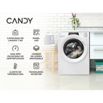 Lavarropa Candy RO1274DWMT1-12 Carga Frontal 7 KG 1200 RPM Blanco Inverter
