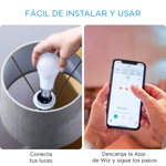Lampara Led Inteligente Wiz Wifi Smart Color E27 x3 Un