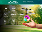 Esfera Voladora Gadnic Helicóptero Con Luces LED