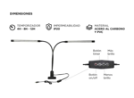 Luz Led Cultivo Indoor Gadnic GROW3 Espectro Completo Rojo y Blanco