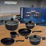 Bateria De Cocina 9 Piezas Midow Set Ollas Sarten Wok Teflon