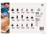 Set Juego De Fresas Bosch 15 Piezas Router 1/4 C/ Estuche