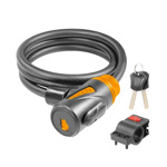 CANDADO PARA BICICLETA 12MM X 1M CON TAMBOR INGCO DBK11210