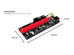 Riser Ver 009s Pcie 6pin 16x Mineria Express Usb Eth Btc