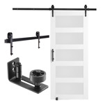 Puerta De Granero De Vidrio Vevor De 36 X 84 Pulgadas Con Ki