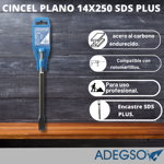 Cincel Plano 14x250 Sds Plus Adegso