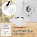 Extractor de baño con luz LED FEITON Square 30W 110CFM