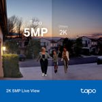 Cámara de vídeo inteligente con timbre Tapo TP-Link D130, 2K, 5 MP