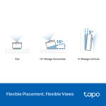 Cámara de vídeo inteligente con timbre Tapo TP-Link D130, 2K, 5 MP