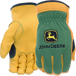 Guantes de trabajo John Deere JD00008-2XL de piel de ciervo de grano superior para hombre