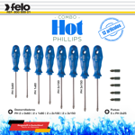Juego de Destornilladores Felo S800 8 Phillips y 5 Puntas