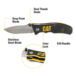 Cuchillo Plegable Caterpillar Hoja CAT 980003 150mm