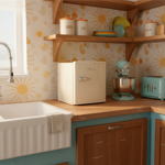 Heladera Siam Bajo Mesada Retro 43 Lts Crema HSI-BM50CR2