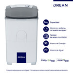 Lavarropas Semiautomático Drean Ltdr67sb0 6kg Blanco