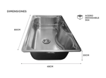 Bacha Lavabo Gadnic Escurridor de Cocina