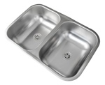 Bacha Doble para Cocina Dhinox Dh56 56x37x14 Acero Inox.