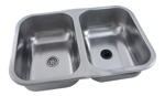 Bacha Doble para Cocina Dhinox Dh56 56x37x14 Acero Inox.