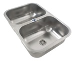 Bacha Doble para Cocina Dhinox Dh56 56x37x14 Acero Inox.