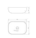 Bacha Apoyo Baño Peirano Rectangular 460x320x140 Lavatorio