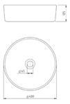 Bacha De Apoyar Redonda Peirano BCH11BM 400x400x125mm