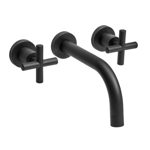 Grifería Pared Lavatorio baño Peirano Velvet negro cerámico