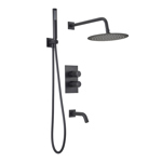Griferia Ducha Peirano Fabric Black 80-200n Monocomando