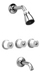 Combo Griferia Baño Peirano Malba Set Lavatorio Bidet Ducha