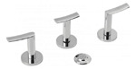 Sets Grifería Baño Piazza Lavatorio + Bidet + Ducha Plateado