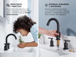 Griferia de Baño y Cocina Rieti Doble Comando Negro Mate 