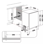 Lavavajillas Whirlpool panelable 15 cub WIO3P33PLA