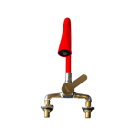 CANILLA MEZCLADORA MONOCOMANDO MESADA FLEXIBLE ROJO PREGO PREG9022
