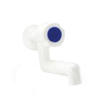 GRIFO PLÁSTICO PARA PARED PICO RECTO FIJO MEDIO GIRO