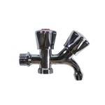 CANILLA CROMADA DOBLE PARA LAVARROPAS ROTTWEILER EVOL0144