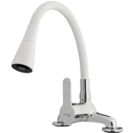 CANILLA MEZCLADORA MONOCOMANDO MESADA FLEXIBLE BLANCO PREGO PREG9022
