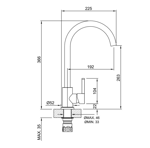 Griferia Monocomando De Cocina Peirano Steel 20-205 Satinado